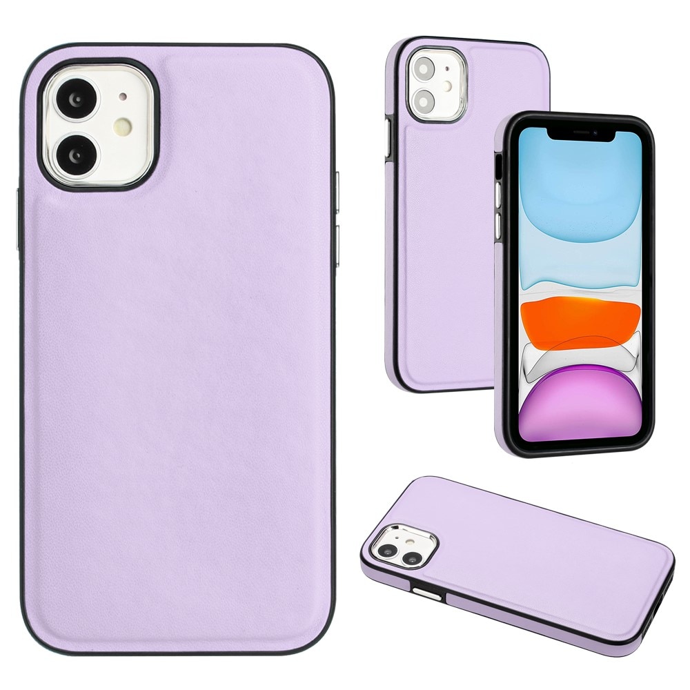 Funda de cuero iPhone 11 violeta