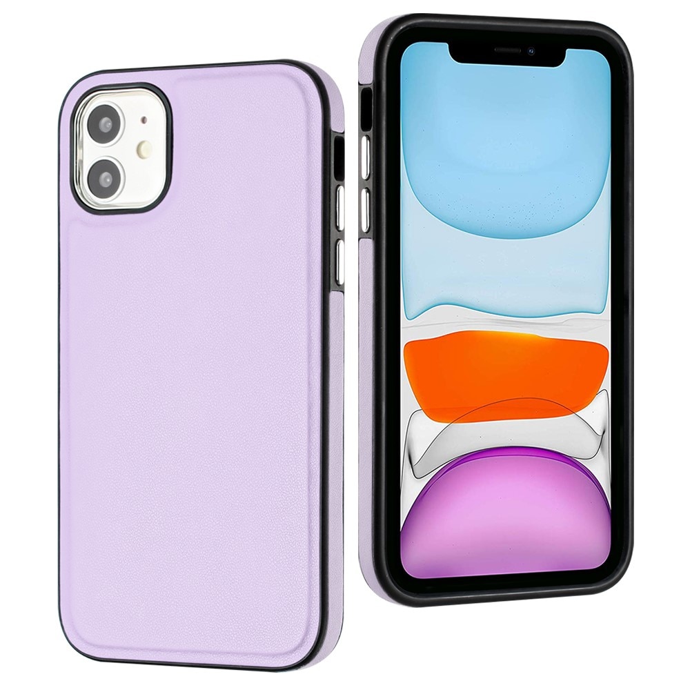 Funda de cuero iPhone 11 violeta