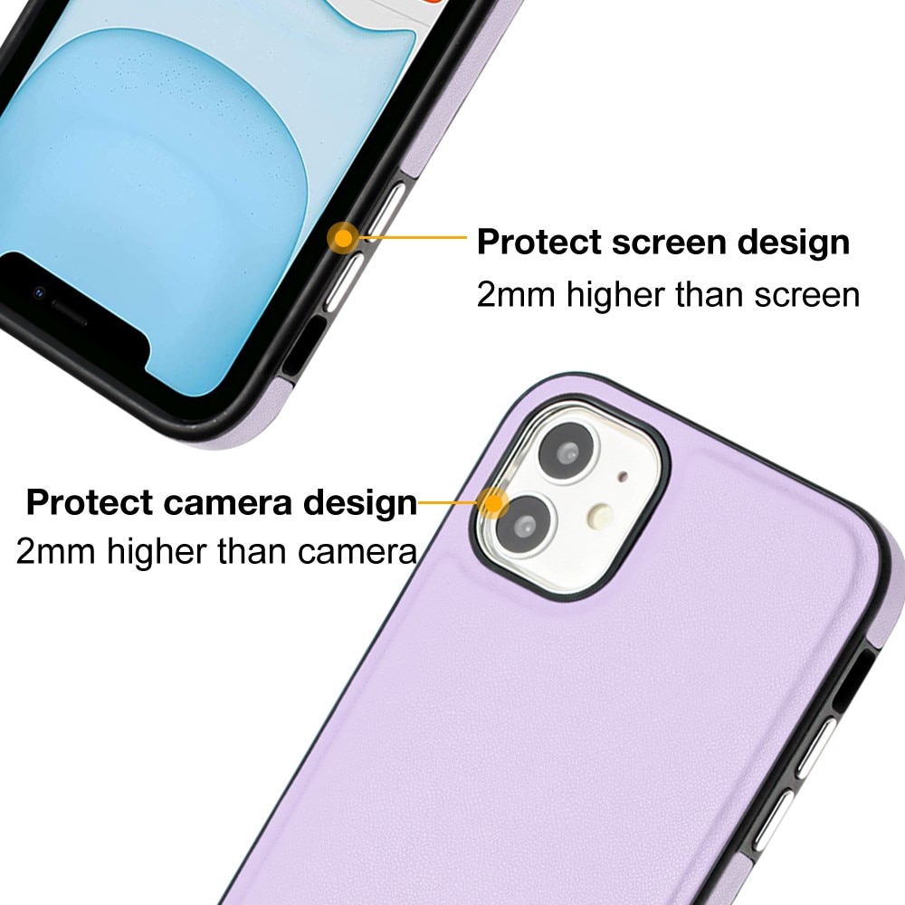 Funda de cuero iPhone 11 violeta