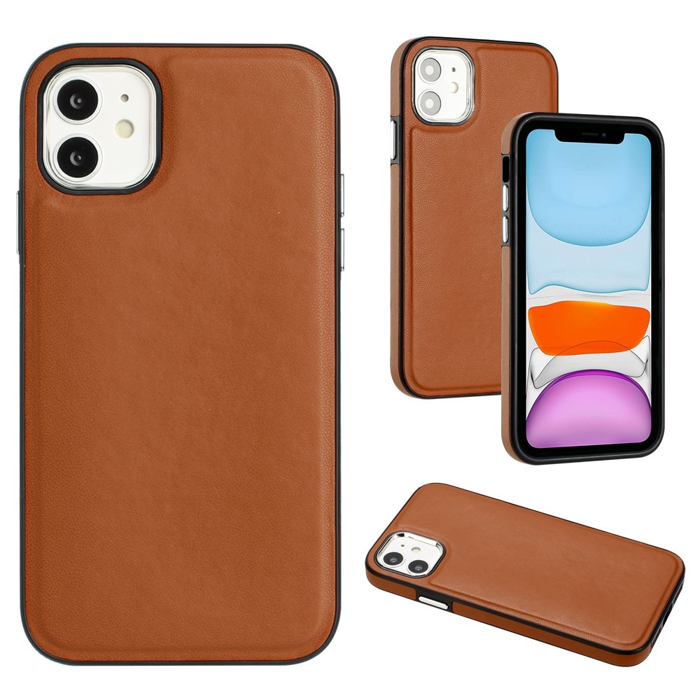 Funda de cuero iPhone 11 marrón