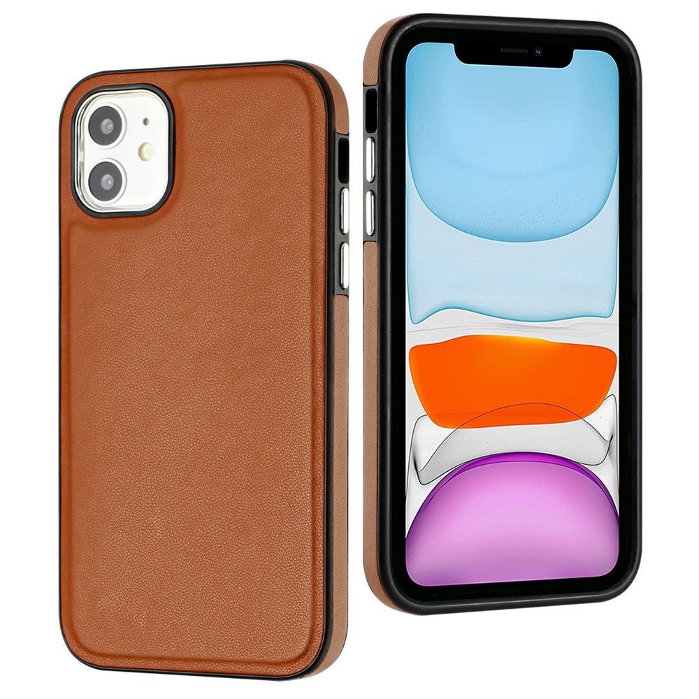 Funda de cuero iPhone 11 marrón