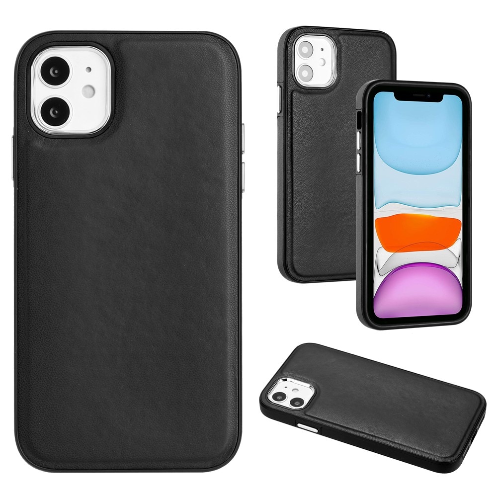 Funda de cuero iPhone 11 negro