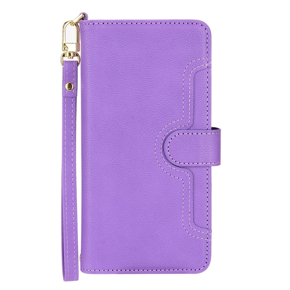 Zipper Multi-Slot tipo cartera de cuero Sony Xperia 10 V, violeta