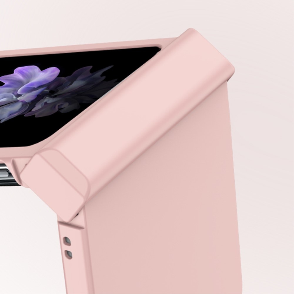 Stripe Funda rígida engomada Hinge Protection Samsung Galaxy Z Flip 5 rosado