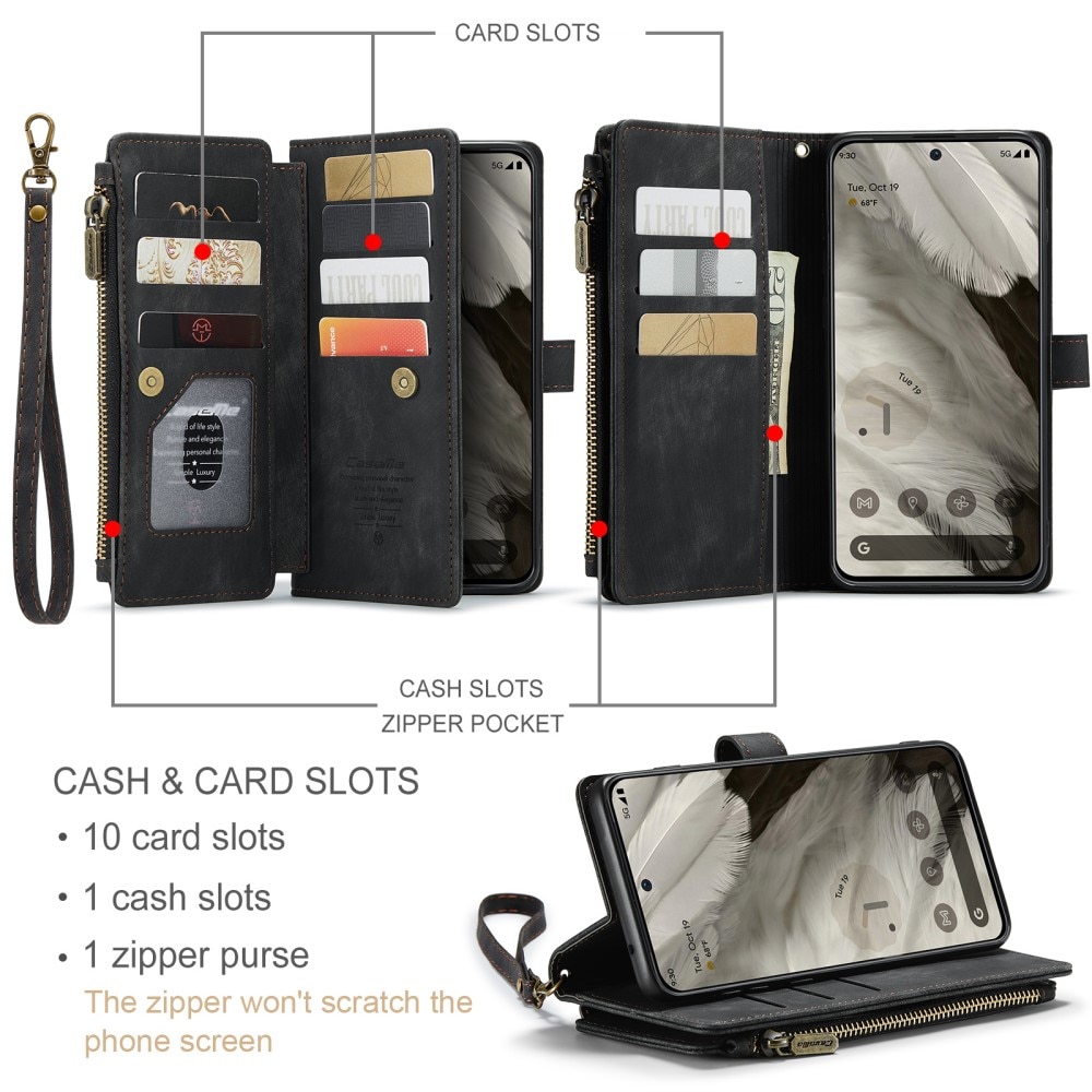 Cartera Zipper Google Pixel 8 Negro