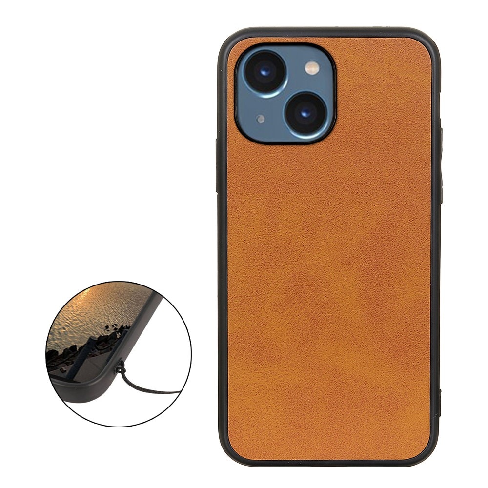 Funda de cuero iPhone 15 marrón