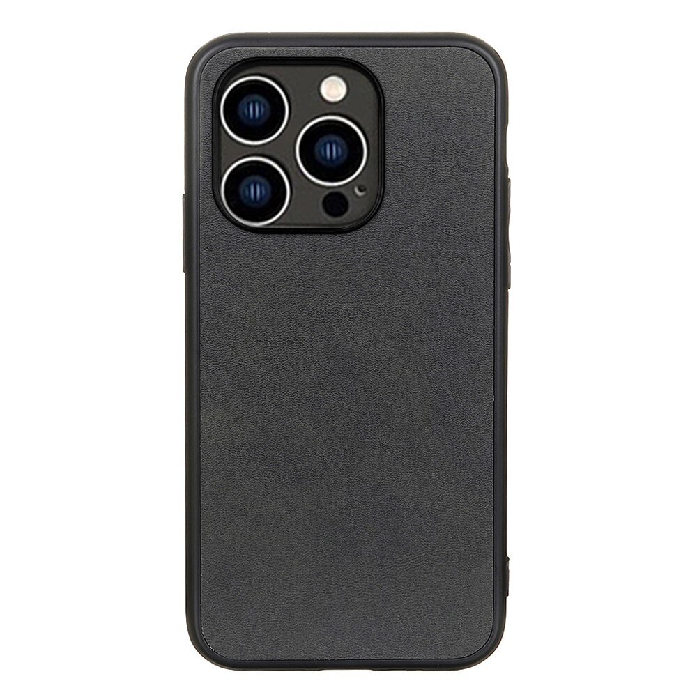 Funda de cuero iPhone 15 Pro Max negro