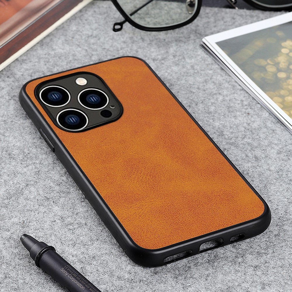 Funda de cuero iPhone 15 Pro Max marrón