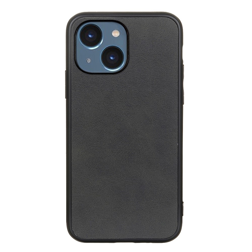 Funda de cuero iPhone 15 Plus negro