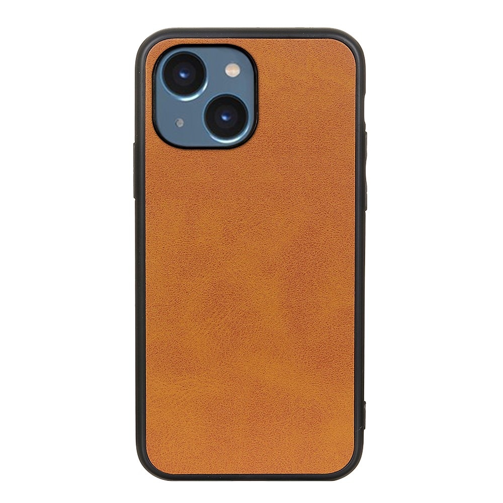 Funda de cuero iPhone 15 Plus marrón