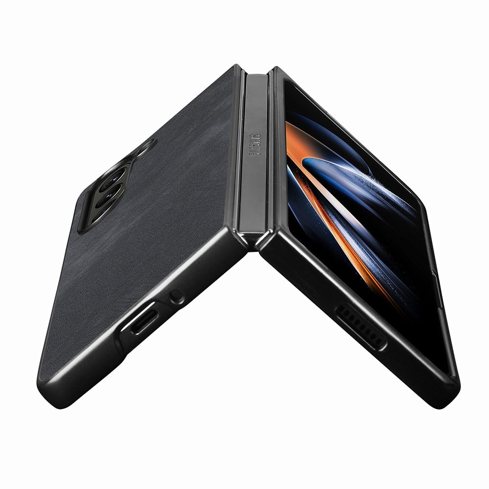 Funda de cuero Samsung Galaxy Z Fold 5 negro