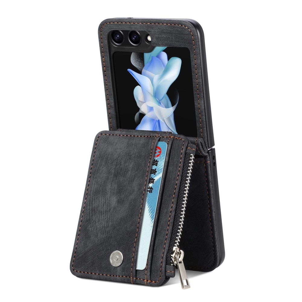 Funda cartera Zipper Multi-Slot Samsung Galaxy Z Flip 6, negro