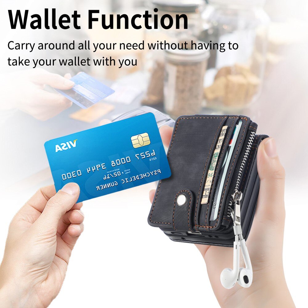 Funda cartera Zipper Multi-Slot Samsung Galaxy Z Flip 6, negro