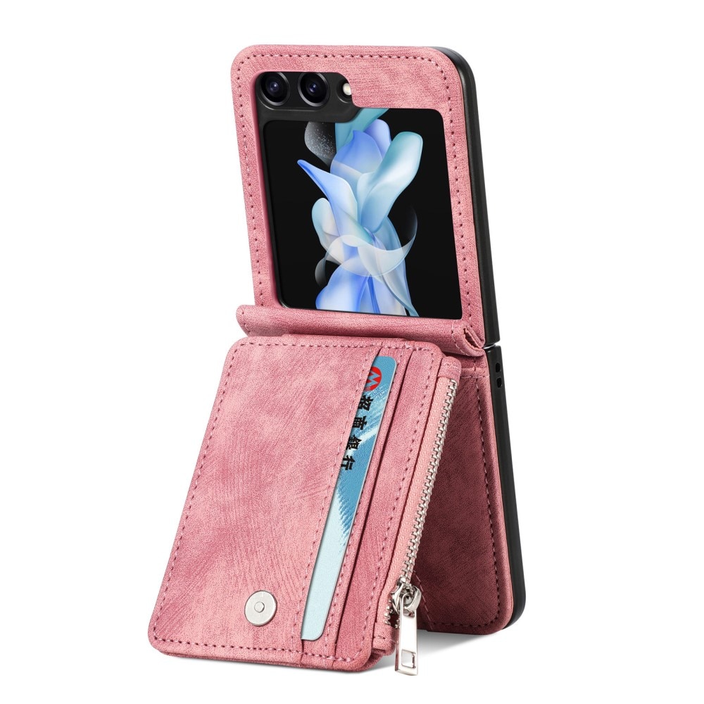 Funda cartera Zipper Multi-Slot Samsung Galaxy Z Flip 6, rosado