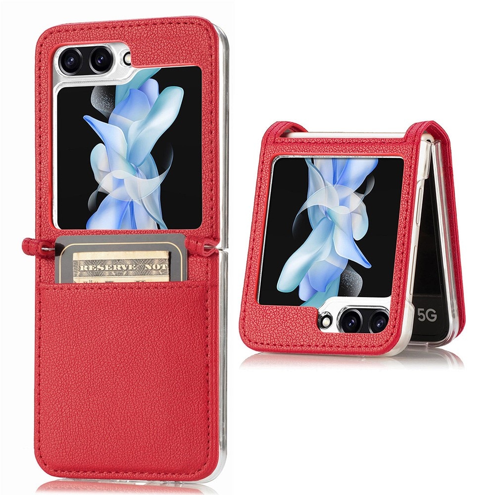 Cartera Slim Card Wallet Samsung Galaxy Z Flip 5 rojo