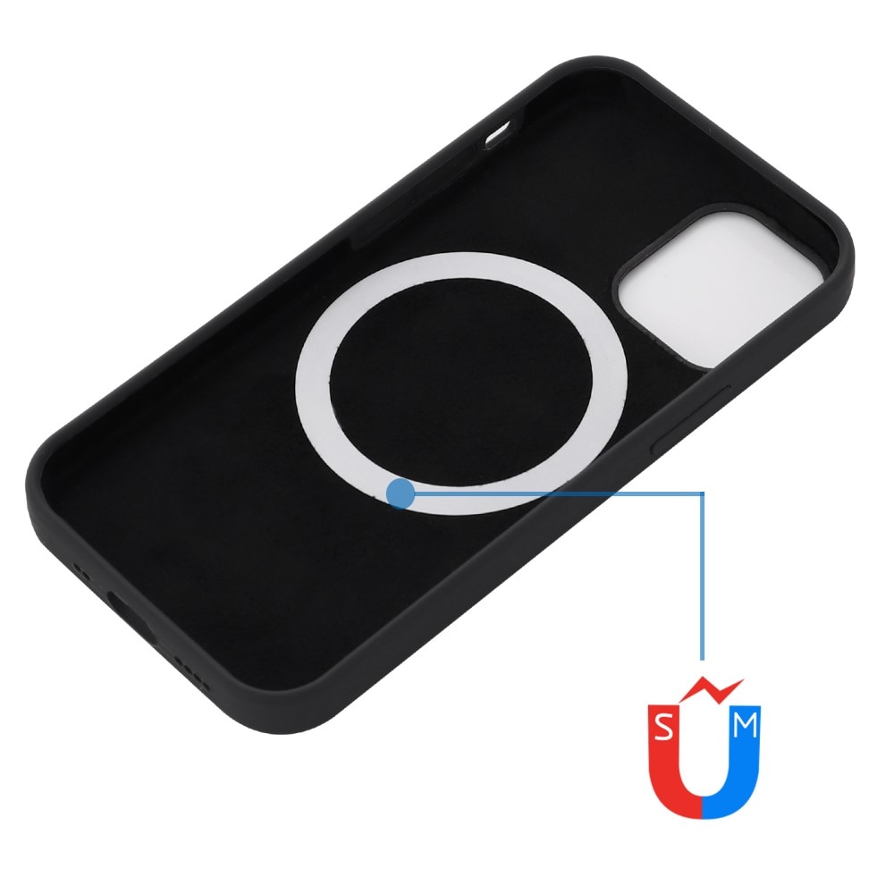 Funda de silicona MagSafe iPhone 15 Plus, negro