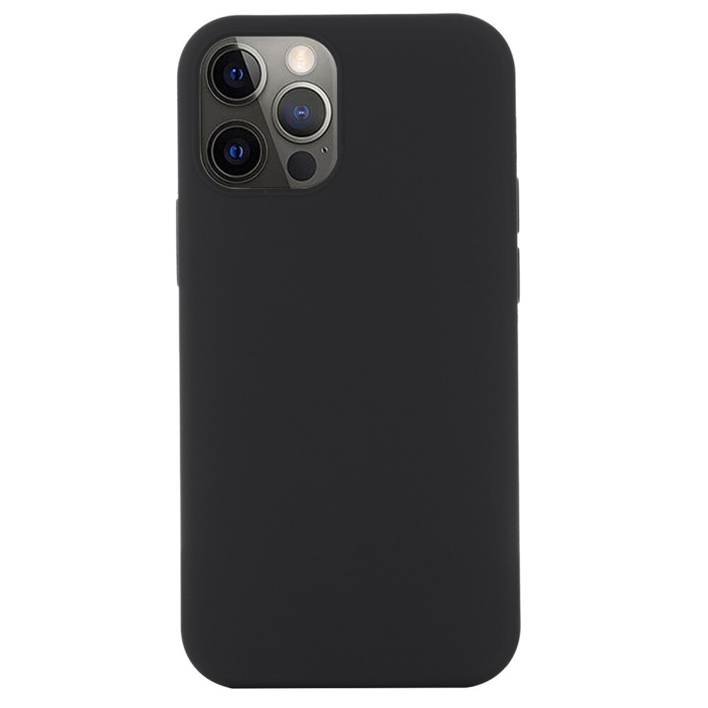Funda de silicona MagSafe iPhone 15 Pro Max, negro