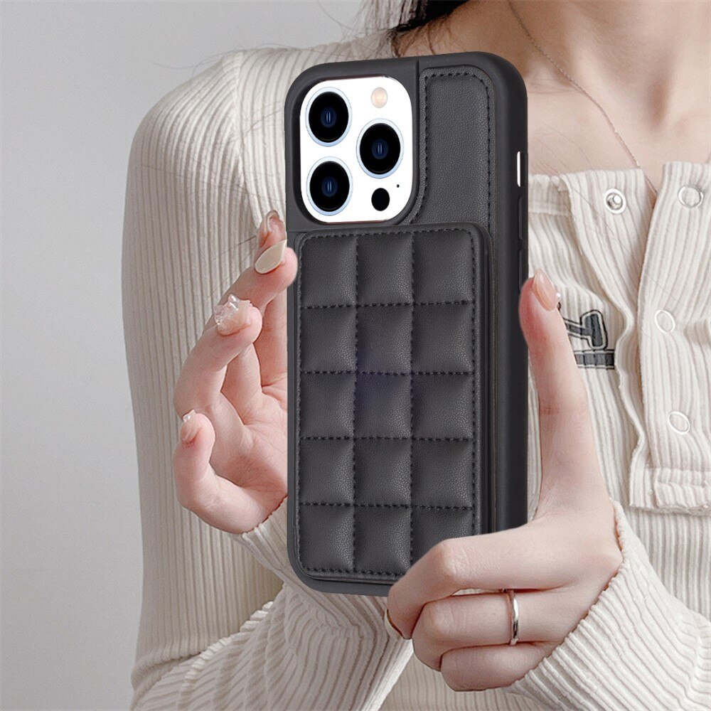 Funda TPU con billetera acolchada iPhone 14 Pro negro