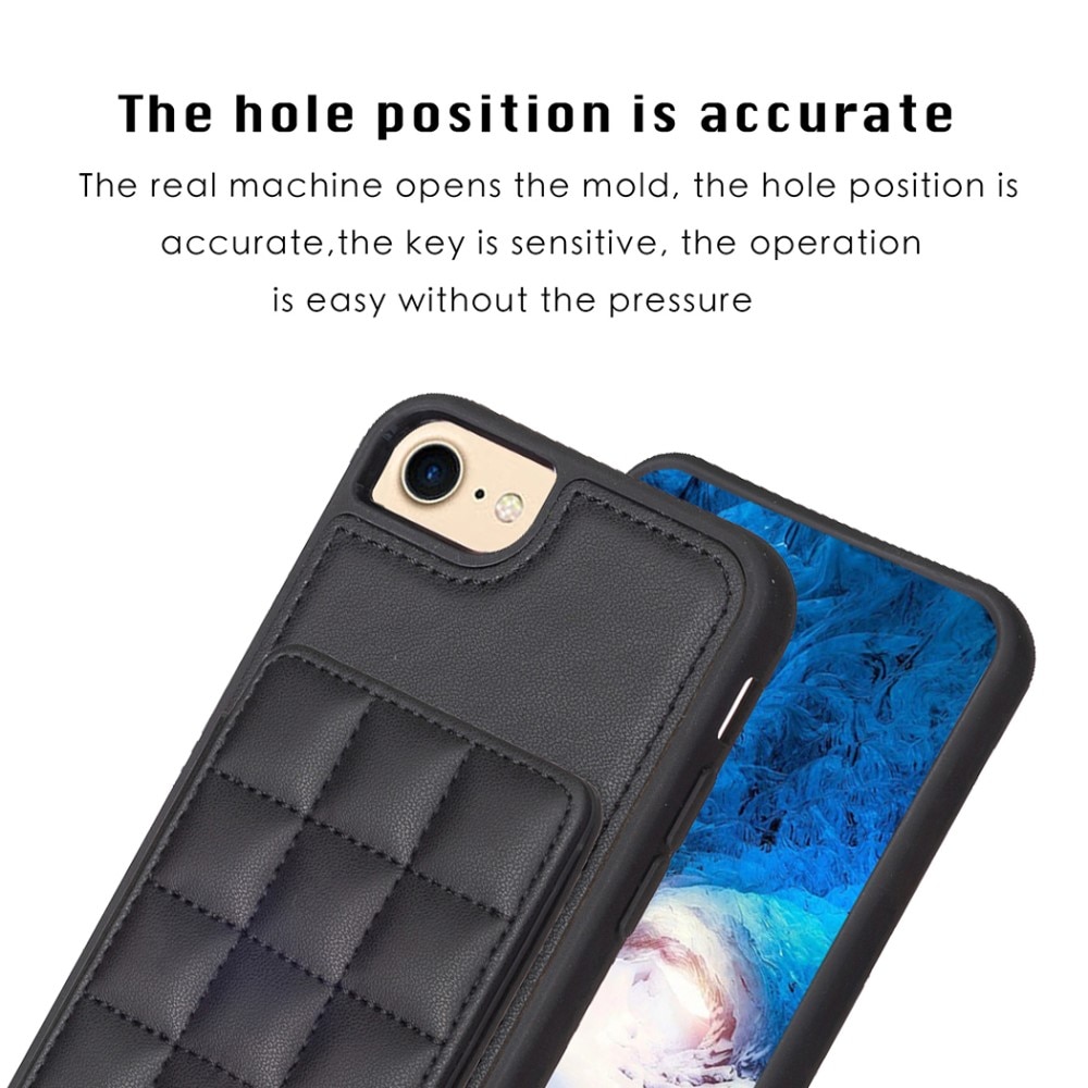 Funda TPU con billetera acolchada iPhone 8 negro