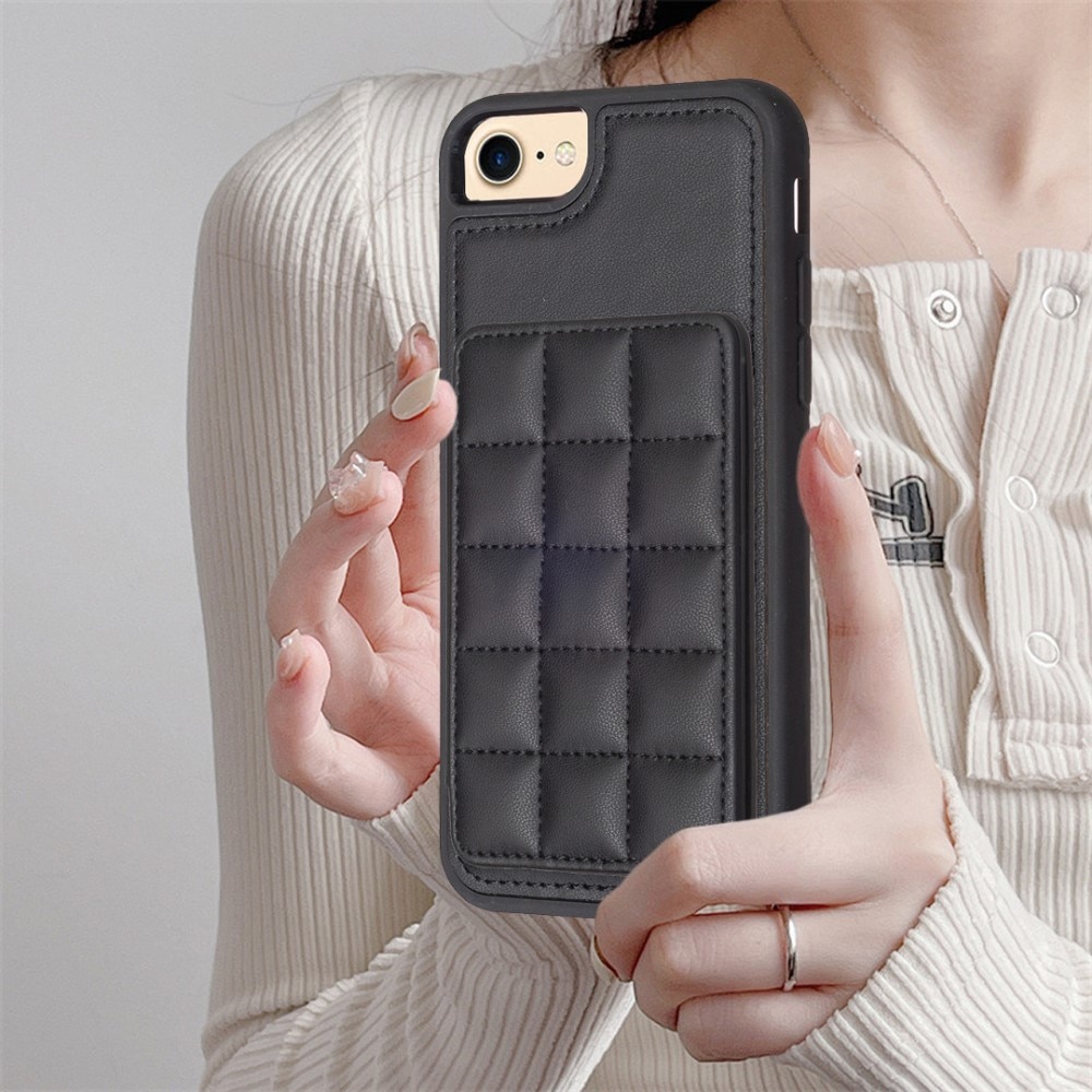 Funda TPU con billetera acolchada iPhone 7 negro