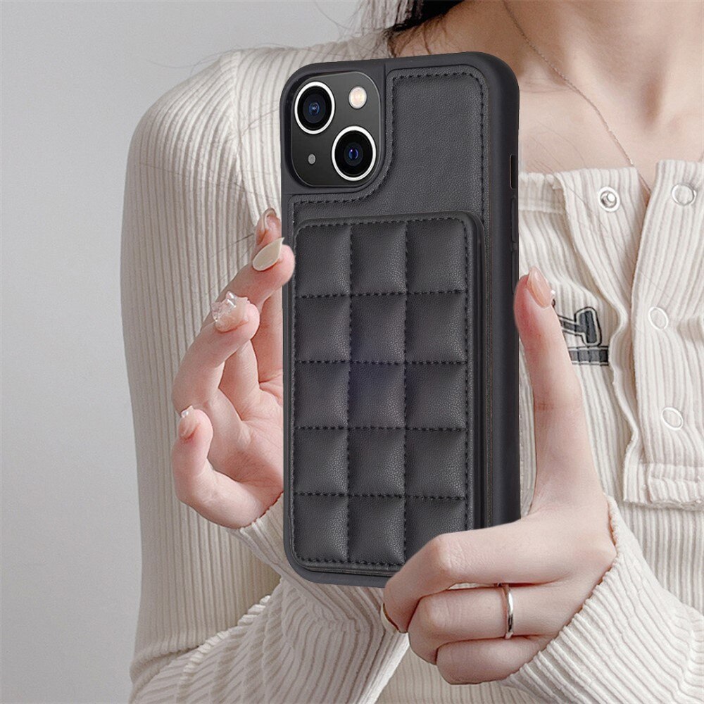 Funda TPU con billetera acolchada iPhone 14 negro