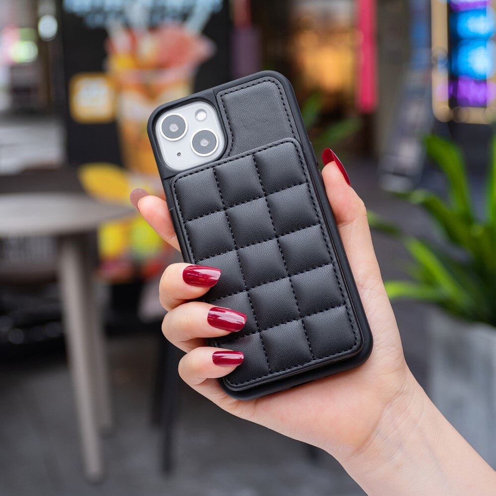 Funda TPU con billetera acolchada iPhone 13 negro