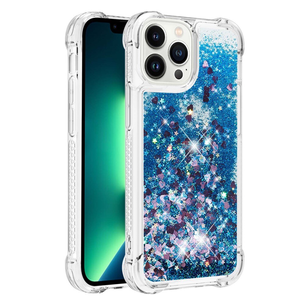 Funda Glitter Powder TPU iPhone 15 Pro azul