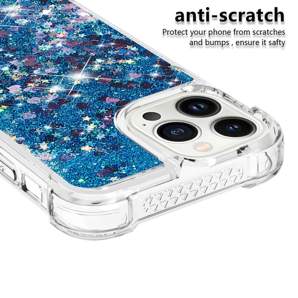 Funda Glitter Powder TPU iPhone 15 Pro azul