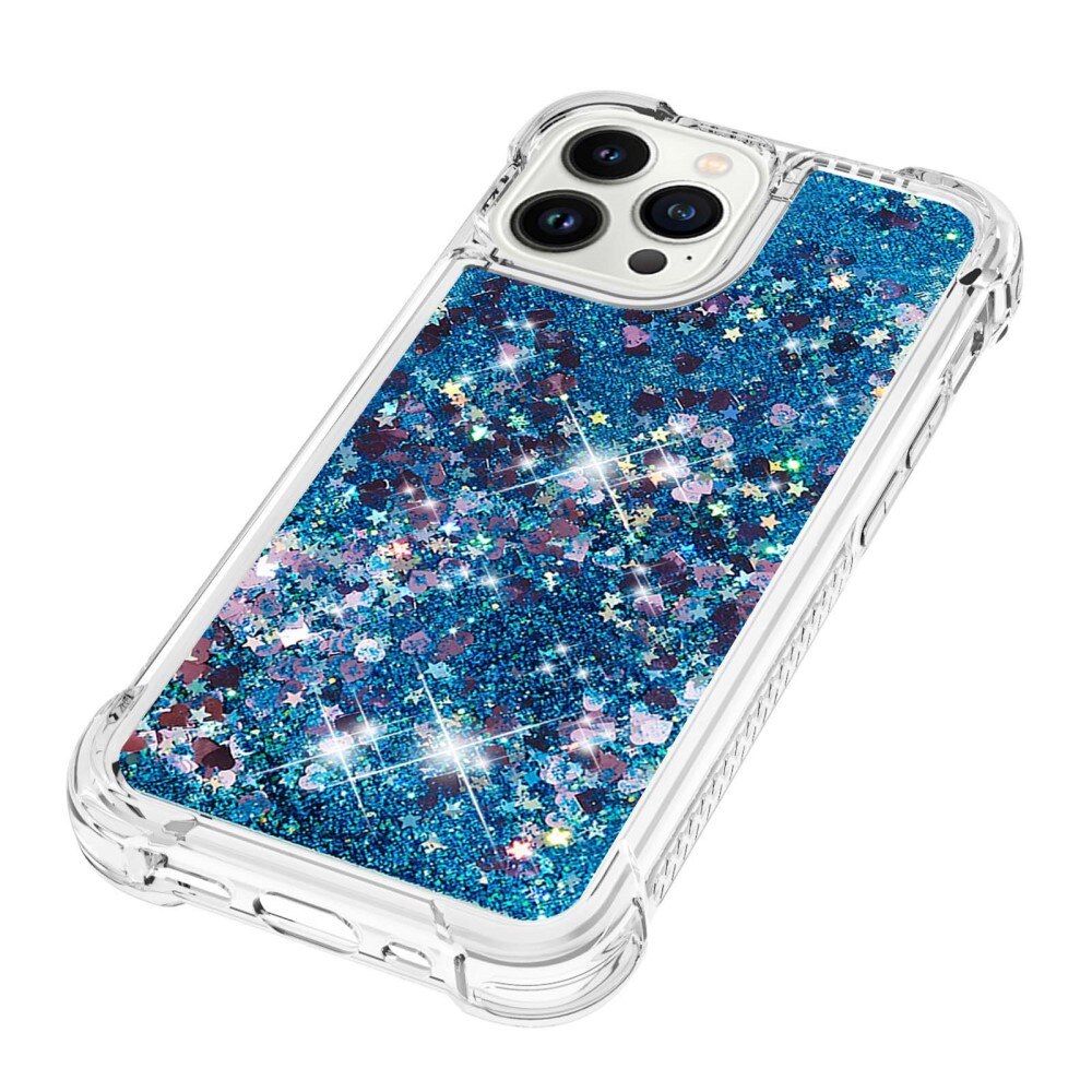 Funda Glitter Powder TPU iPhone 15 Pro azul