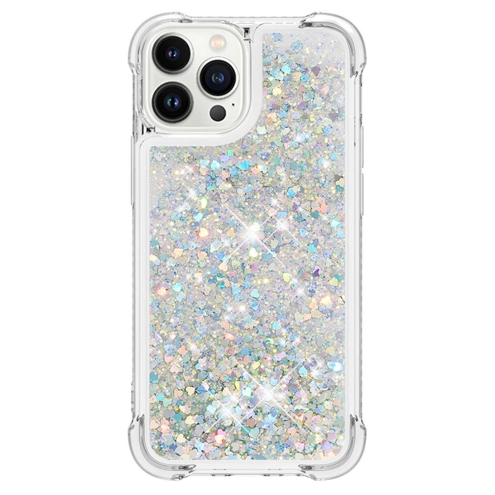 Funda Glitter Powder TPU iPhone 15 Pro plata
