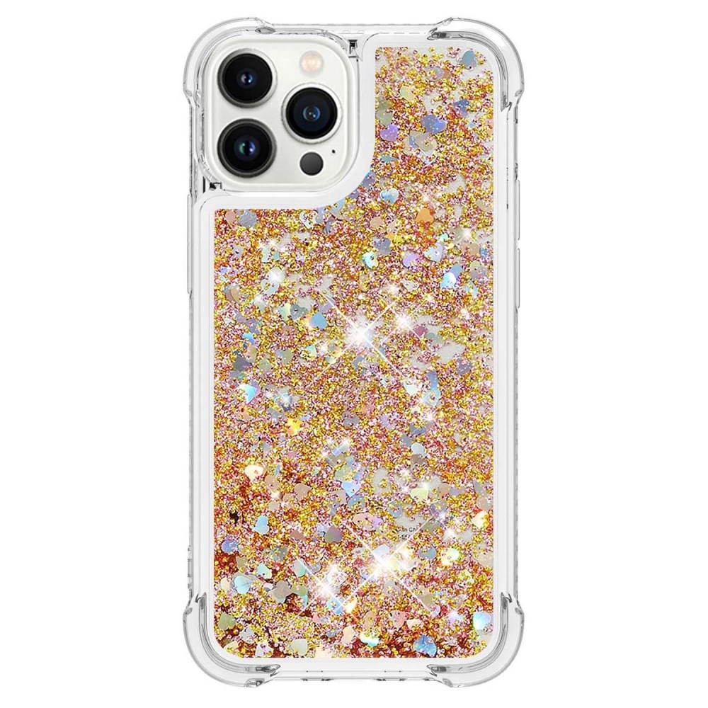 Funda Glitter Powder TPU iPhone 15 Pro oro