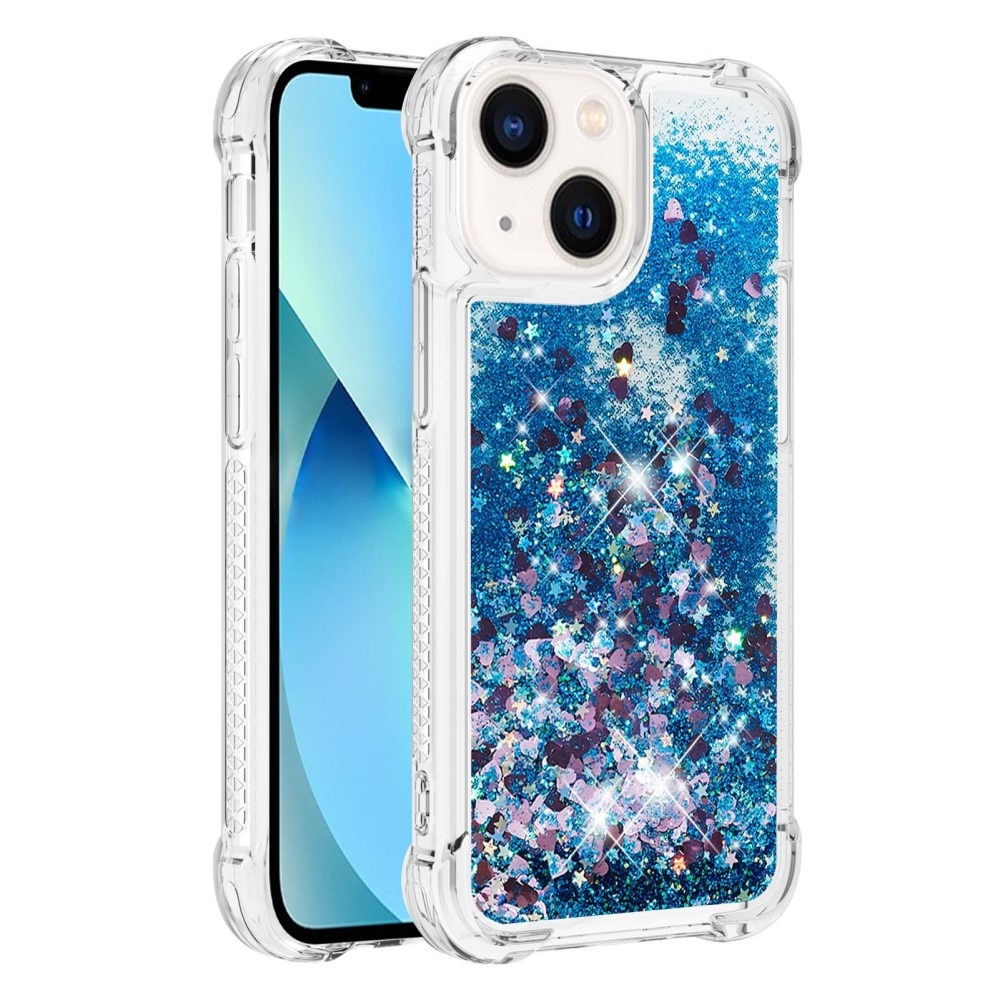 Funda Glitter Powder TPU iPhone 15 azul