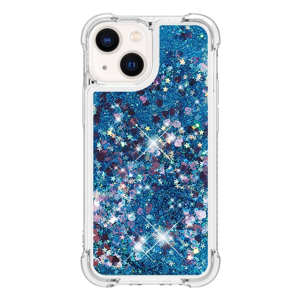 Funda Glitter Powder TPU iPhone 15 azul