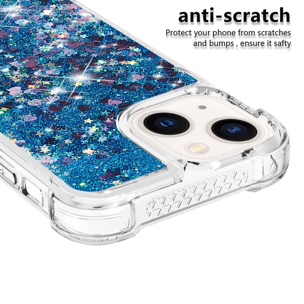 Funda Glitter Powder TPU iPhone 15 azul