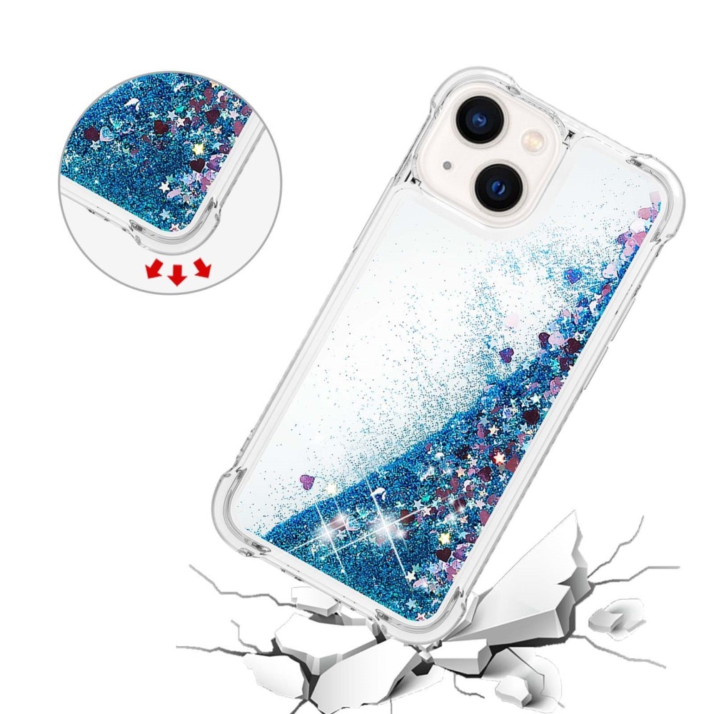 Funda Glitter Powder TPU iPhone 15 azul