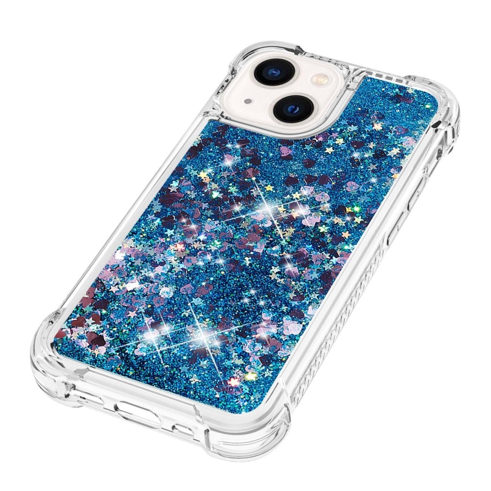 Funda Glitter Powder TPU iPhone 15 azul