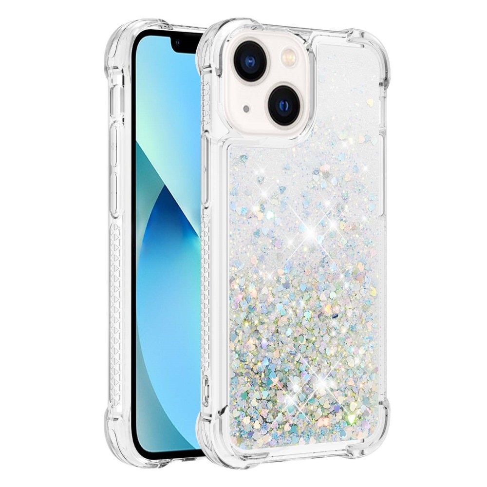 Funda Glitter Powder TPU iPhone 15 plata