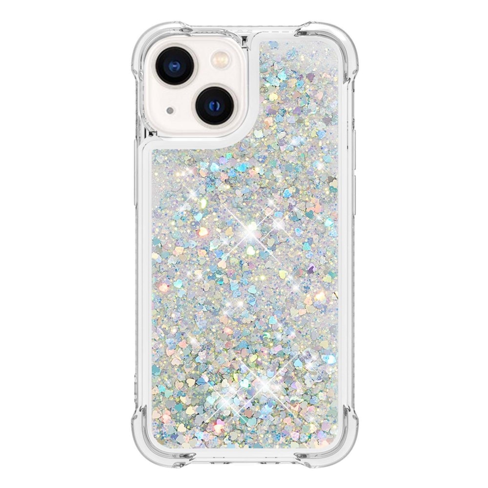 Funda Glitter Powder TPU iPhone 15 plata