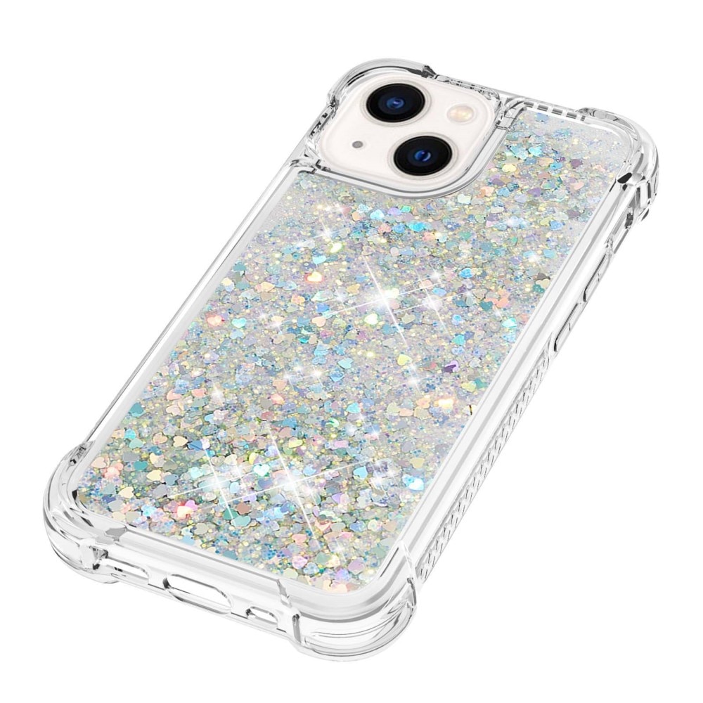 Funda Glitter Powder TPU iPhone 15 plata