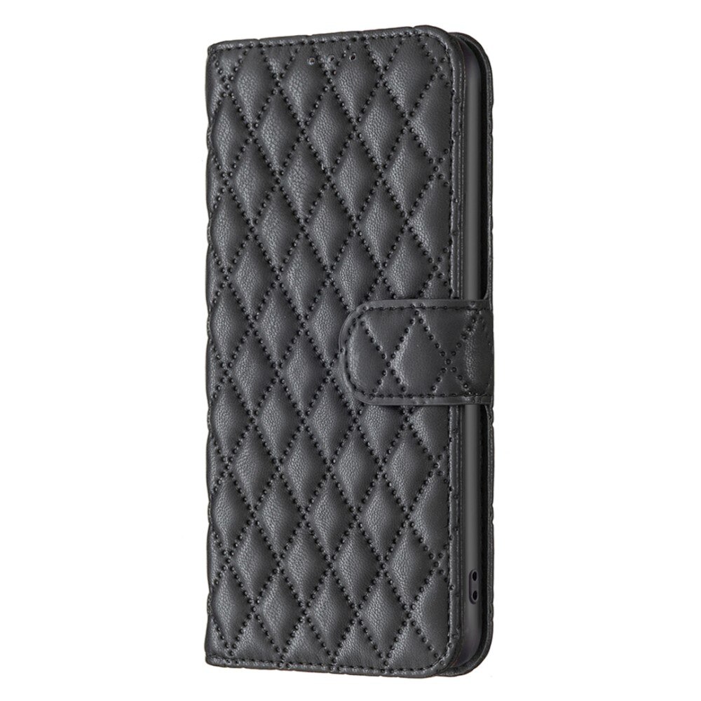 Funda acolchada con solapa iPhone 15, negro