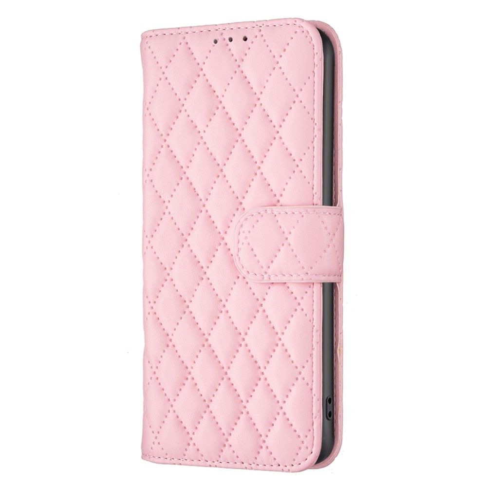 Funda acolchada con solapa iPhone 15, rosado