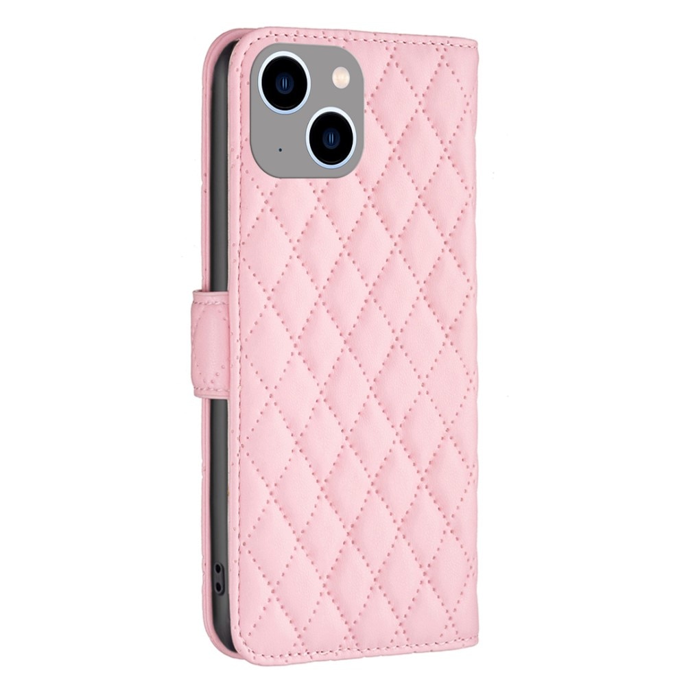Funda acolchada con solapa iPhone 15, rosado