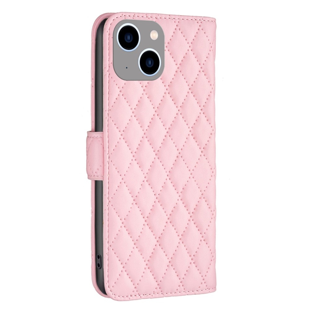 Funda acolchada con solapa iPhone 15, rosado