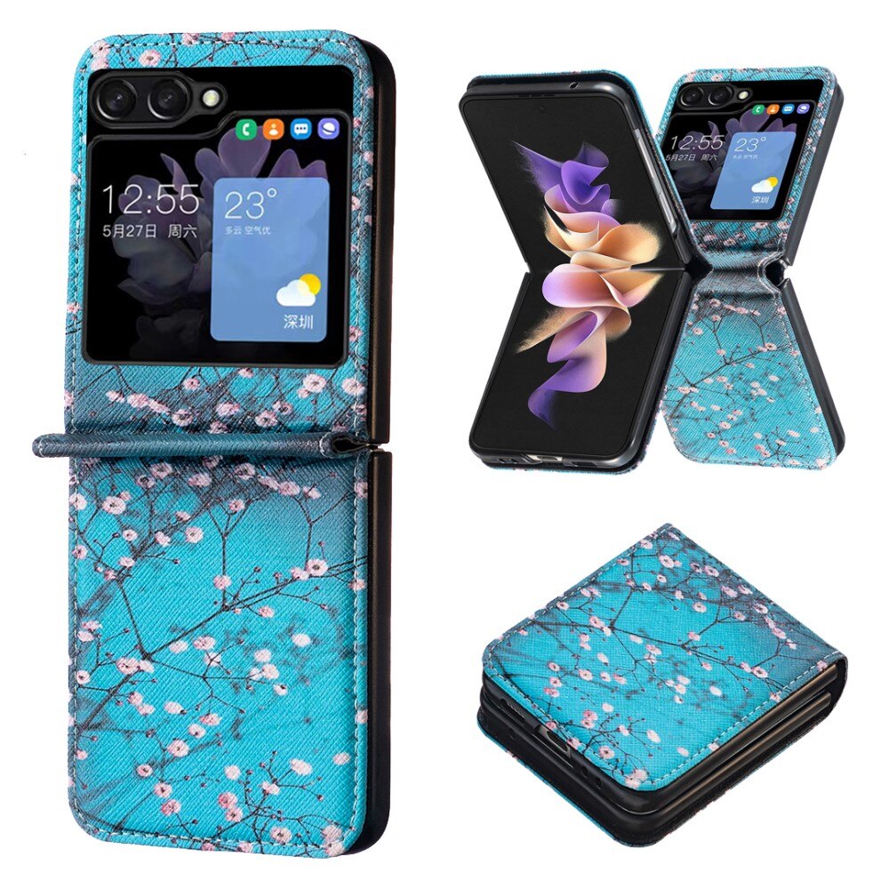 Funda de cuero Samsung Galaxy Z Flip 5 Pink Blossom