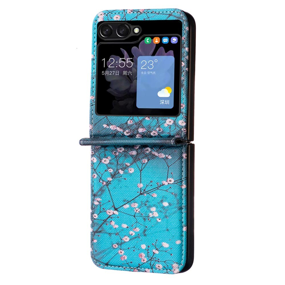 Funda de cuero Samsung Galaxy Z Flip 5 Pink Blossom