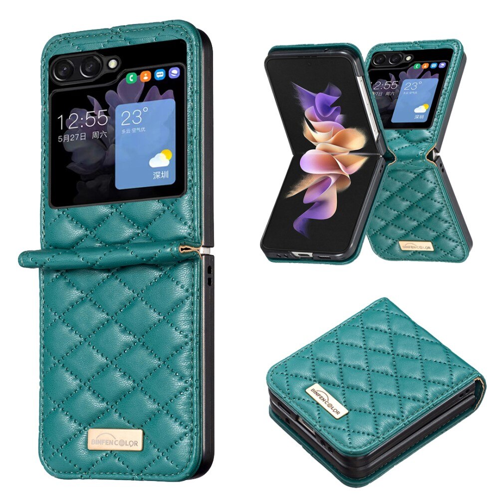 Funda acolchado Samsung Galaxy Z Flip 5 verde