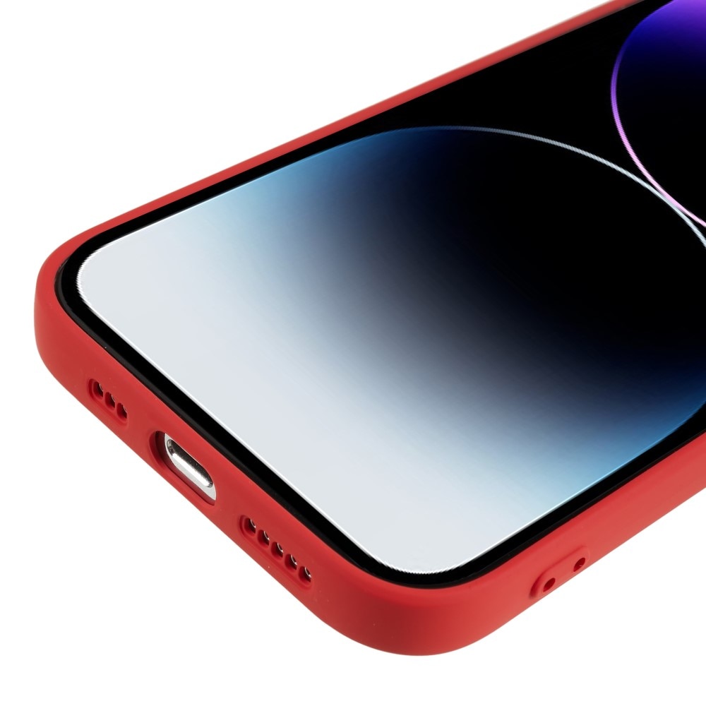 Funda TPU resistente a los golpes iPhone 15 Pro Max Rojo