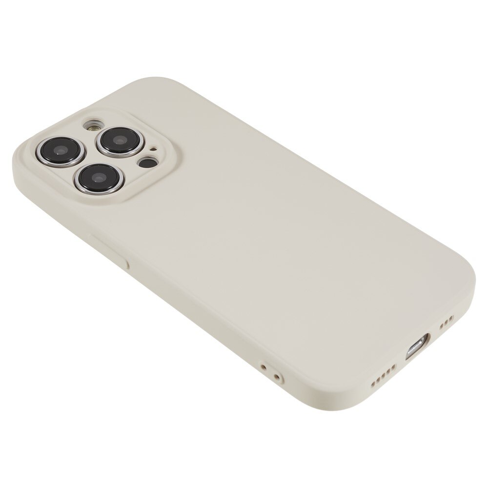 Funda TPU resistente a los golpes iPhone 15 Pro Max, beige