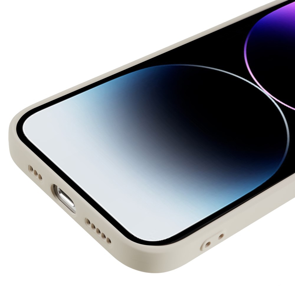 Funda TPU resistente a los golpes iPhone 15 Pro Max, beige