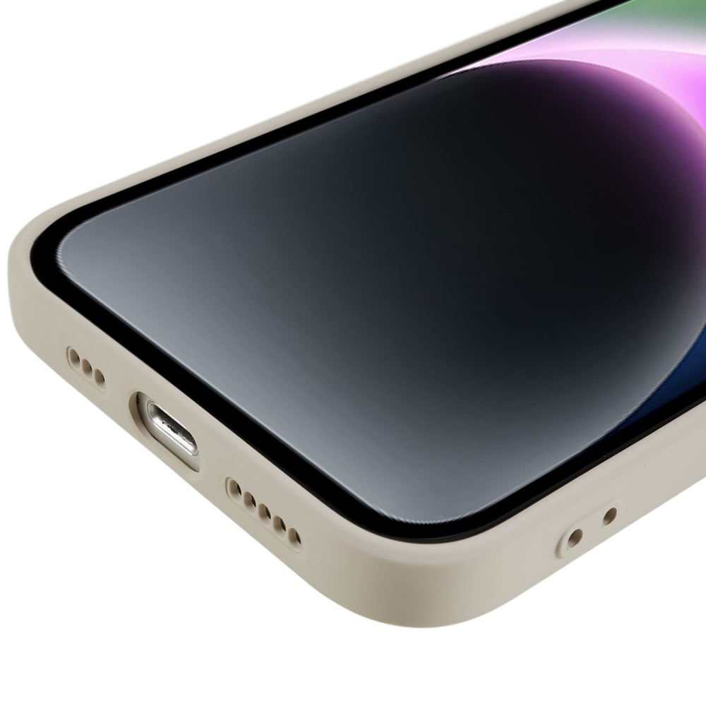 Funda TPU resistente a los golpes iPhone 15, beige